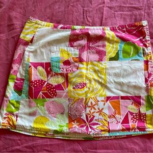 Vintage White Tag Lilly Pulitzer reversible wrap skirt, size 6